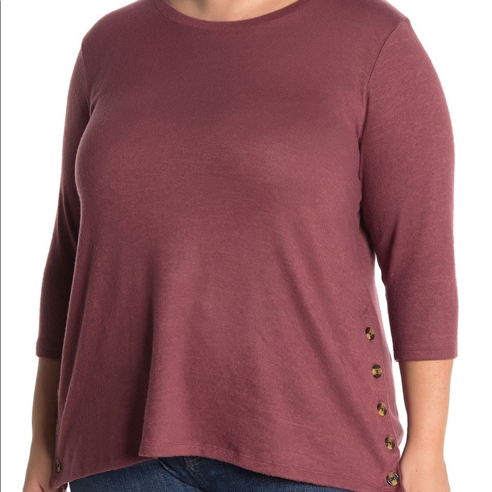 NWT Bobeau
Side Button Fleece Pullover